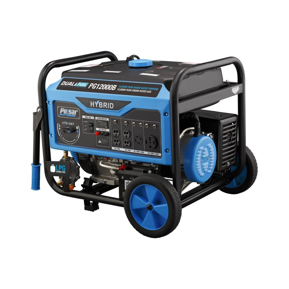 Pulsar Generator 120/240V 457cc 4 Stroke Dual Fuel Portable ;