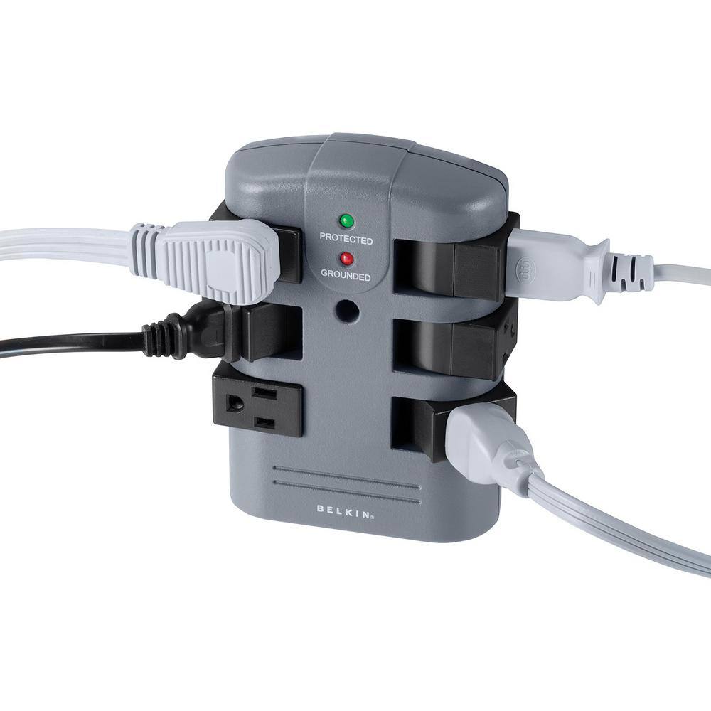 Belkin 6-Outlet Pivot-Plug Surge Protector Wall Tap BP106000