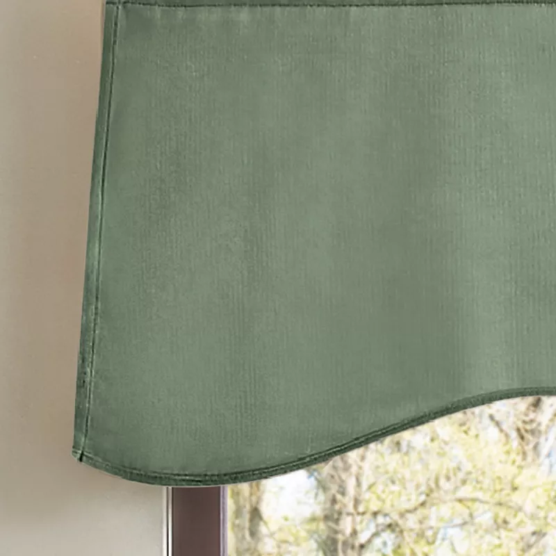 Martha Stewart Lucca Velvet Scallop Rod Pocket Window Valance