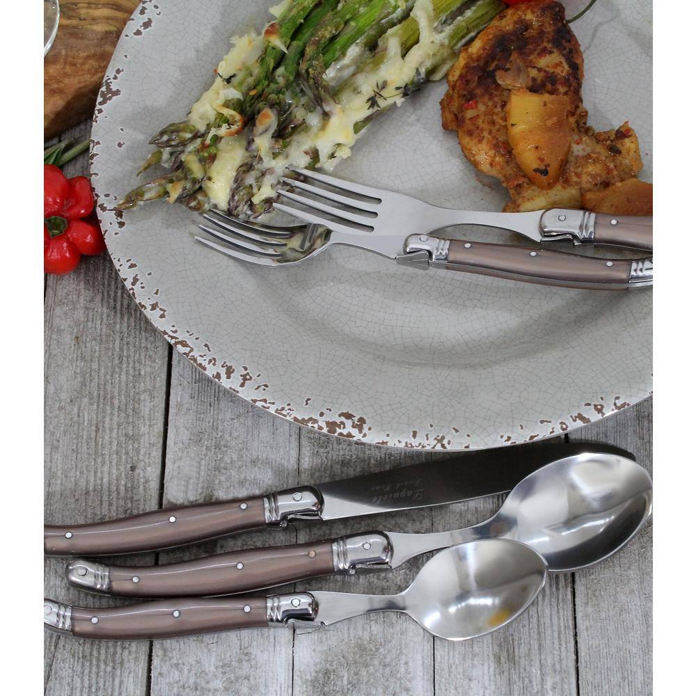 French Home Laguiole 20-Piece Faux Bronze Stainless Steel Flatware Set (Service for 4) LG128