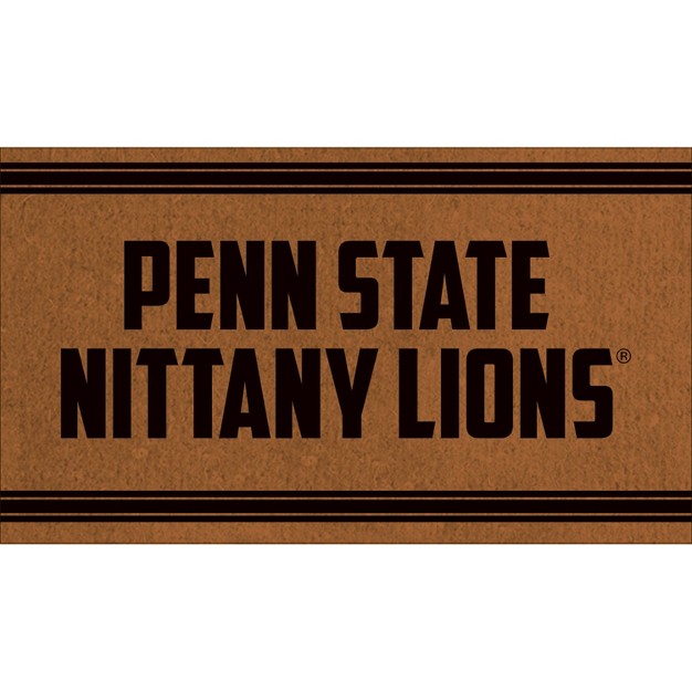 Evergreen Pennsylvania State University Logo Turf Mat Brown 28 X 16 Inches Indoor Outdoor Doormat