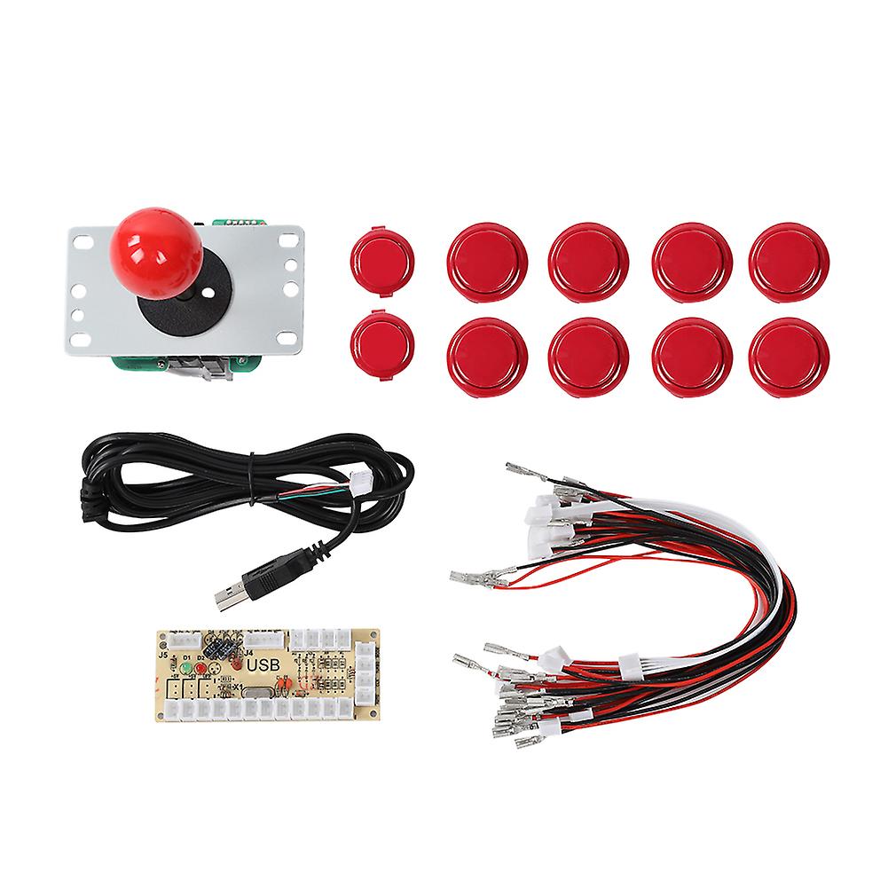 Cy-822a Diy Arcade Game Button And Joystick Single Rocker Set For Raspberry Pi Pc Game Machinered