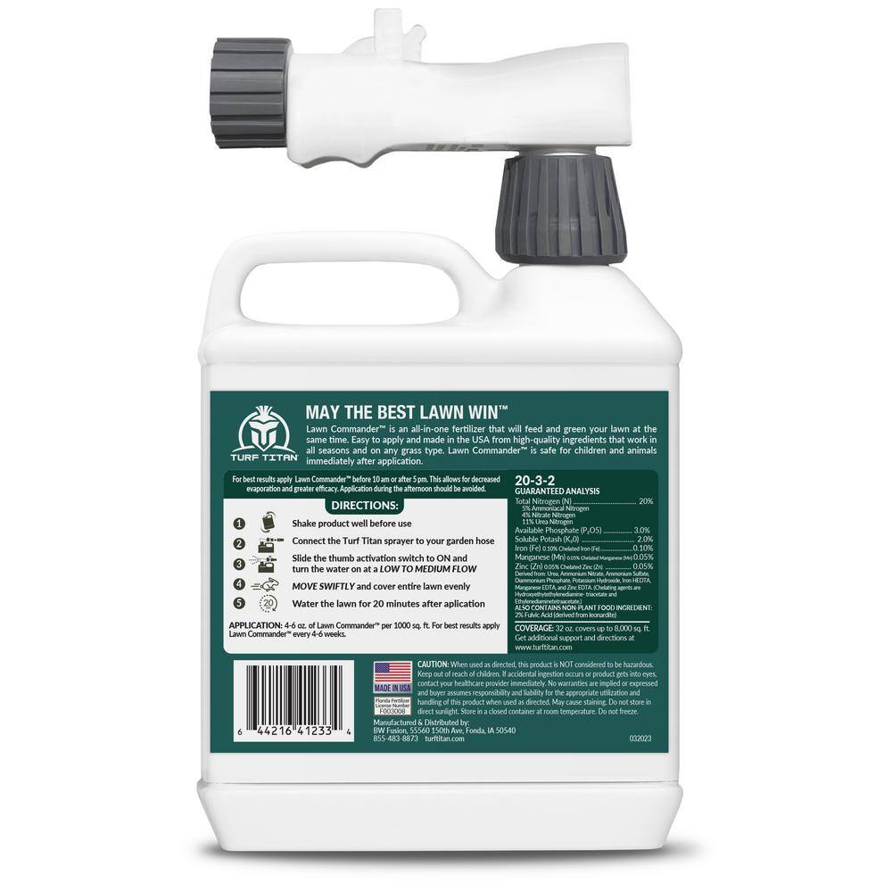 Lawn Commander 32 oz. 8000 sq. ft. Liquid Lawn Fertilizer Ready To Spray 20-0-3 100550193