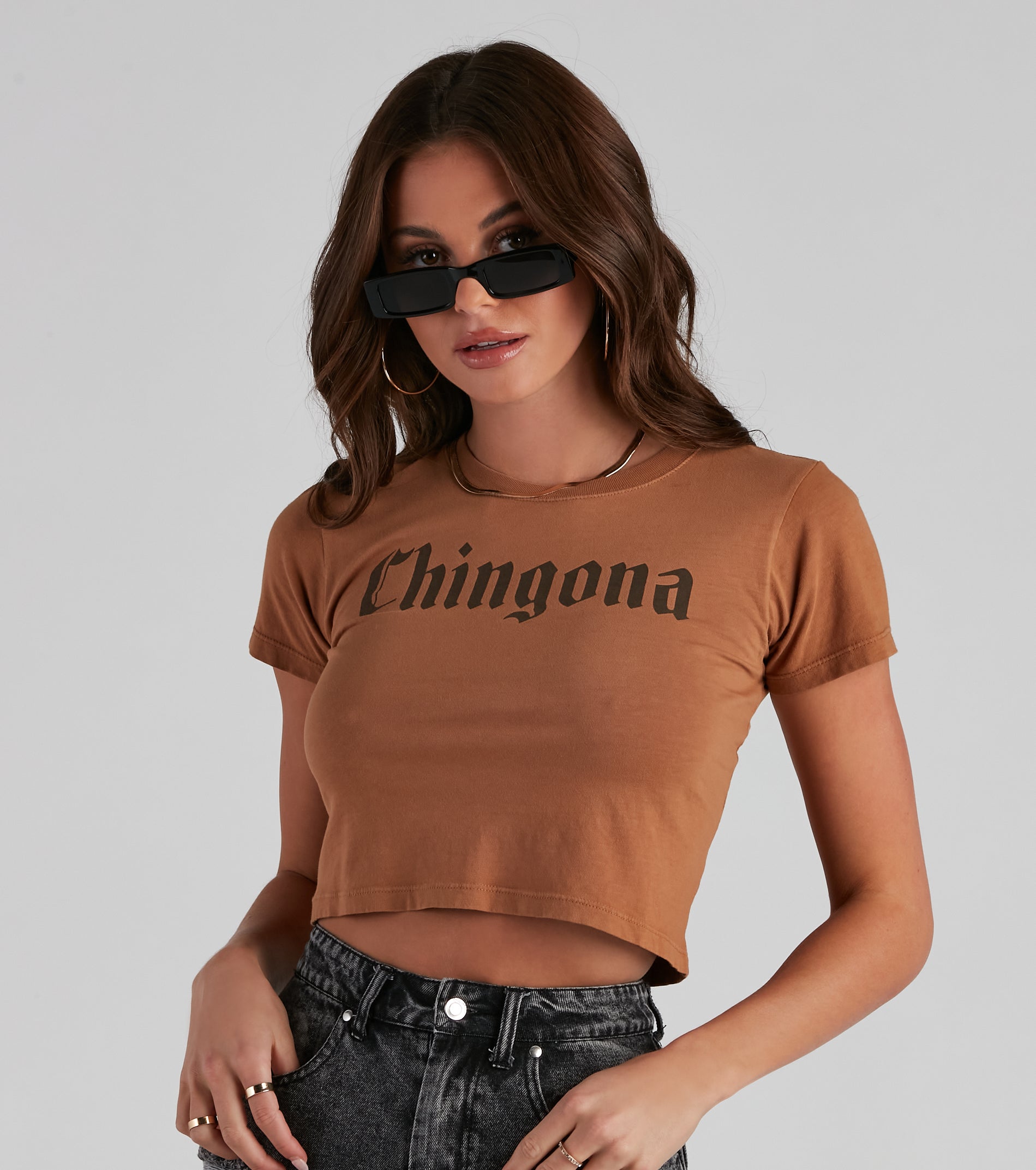 Chingona Graphic Crop Top