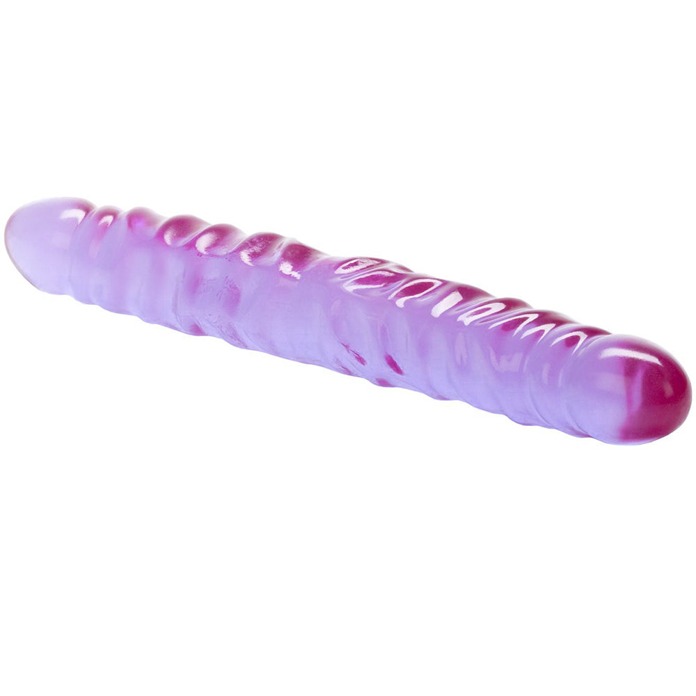 Reflective Gel 12 Inch Veined Double Dildo