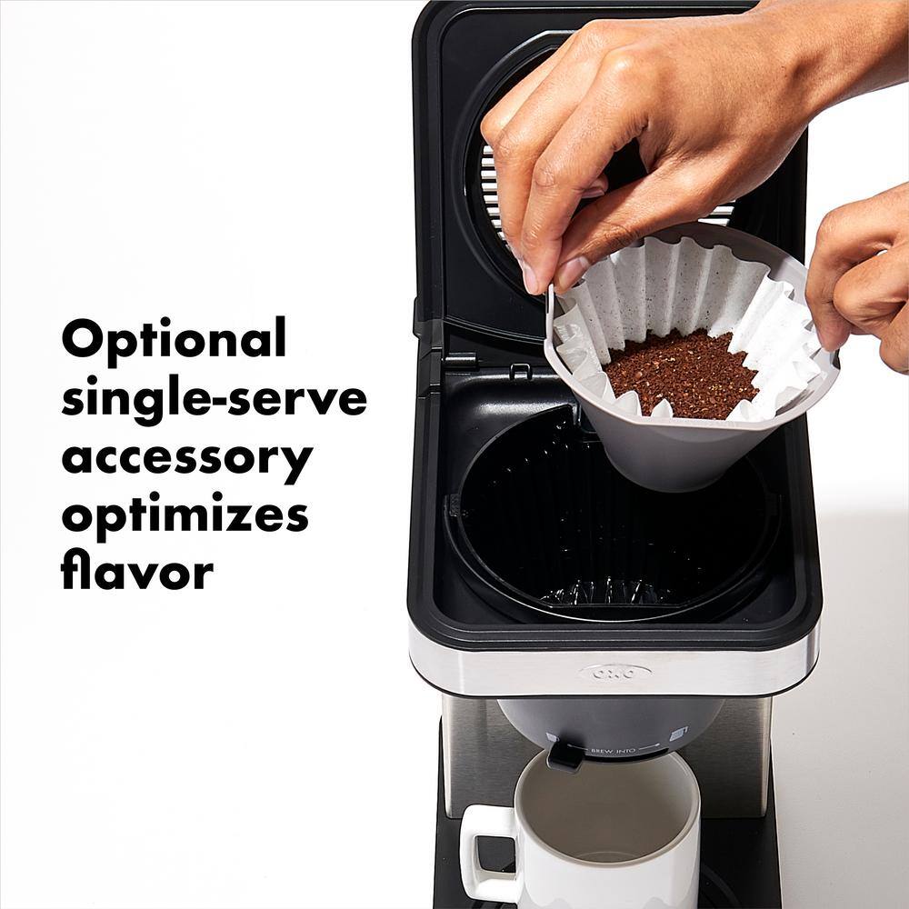 OXO 8-Cup Stainless Steel Brew Coffee Maker with Single-Serve Capability 8718800