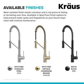 KRAUS Oletto Touchless Sensor Commercial Pull-Down Single Handle Kitchen Faucet in Matte Black KSF-2631MB