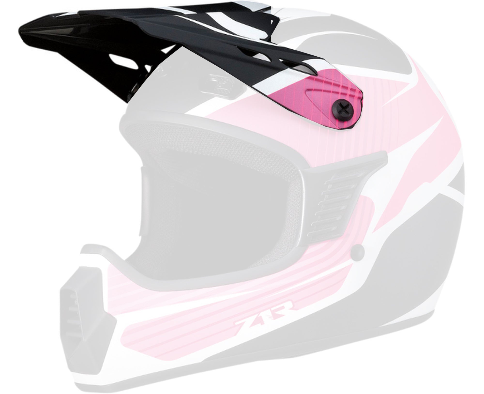 Z1R Rise Helmet Youth Replacement Visor/Peak Flame Pink