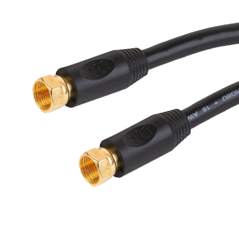 CABLE COAX RG6 6' BLACK