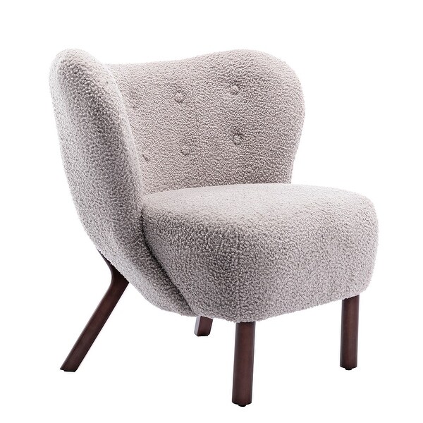 Modern Design Wingback Chairs with Solid Wood Legs