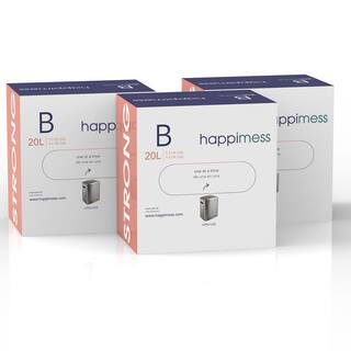 happimess 5.3 Gal. Drawstring Trash Can Liner (60-Count 3-Packs of 20 Liners) White HPM3000B-WHITE