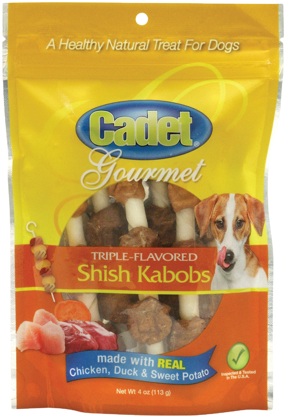 Cadet Gourmet Triple Flavored Shish Kabobs Dog Treat 4 Oz.