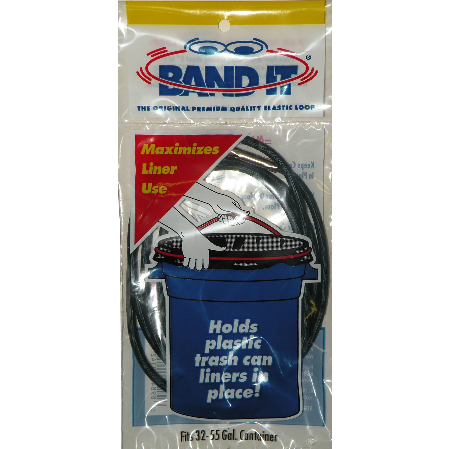 Band It 55 gal Black Rubber Trash Can Loop