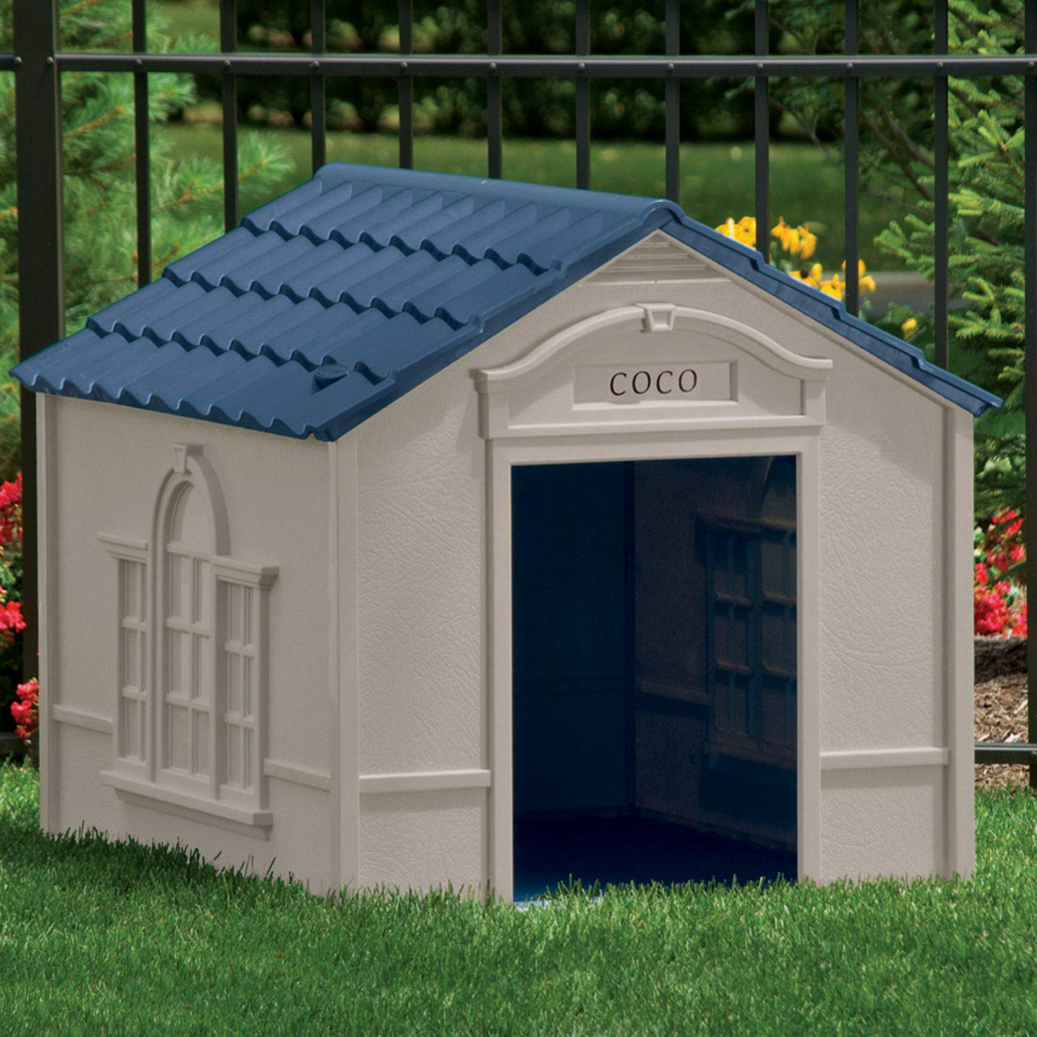 Suncast Deluxe Indoor and Outdoor Dog House for Medium