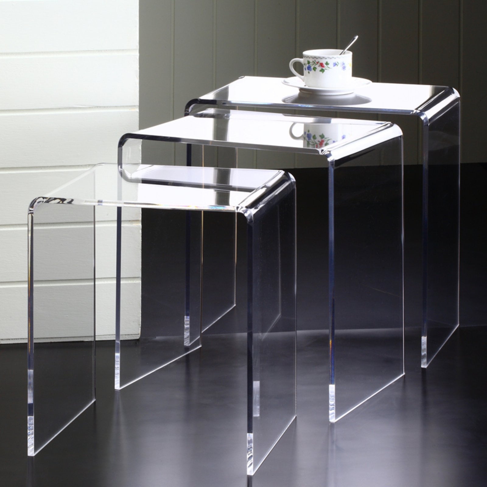 Acrylic Nesting Side Tables -Set of 3