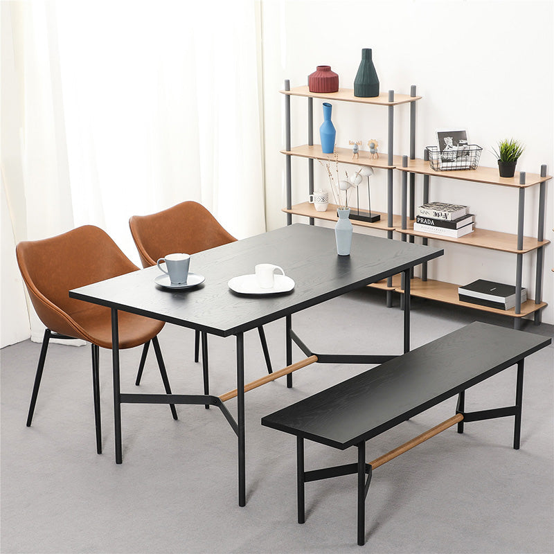 NELLIE Dining Table 150cm - Black & Natural