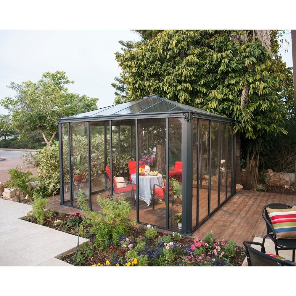 Ledro Gray/Bronze Closed Gazebo / Hot Tub Enclosure and