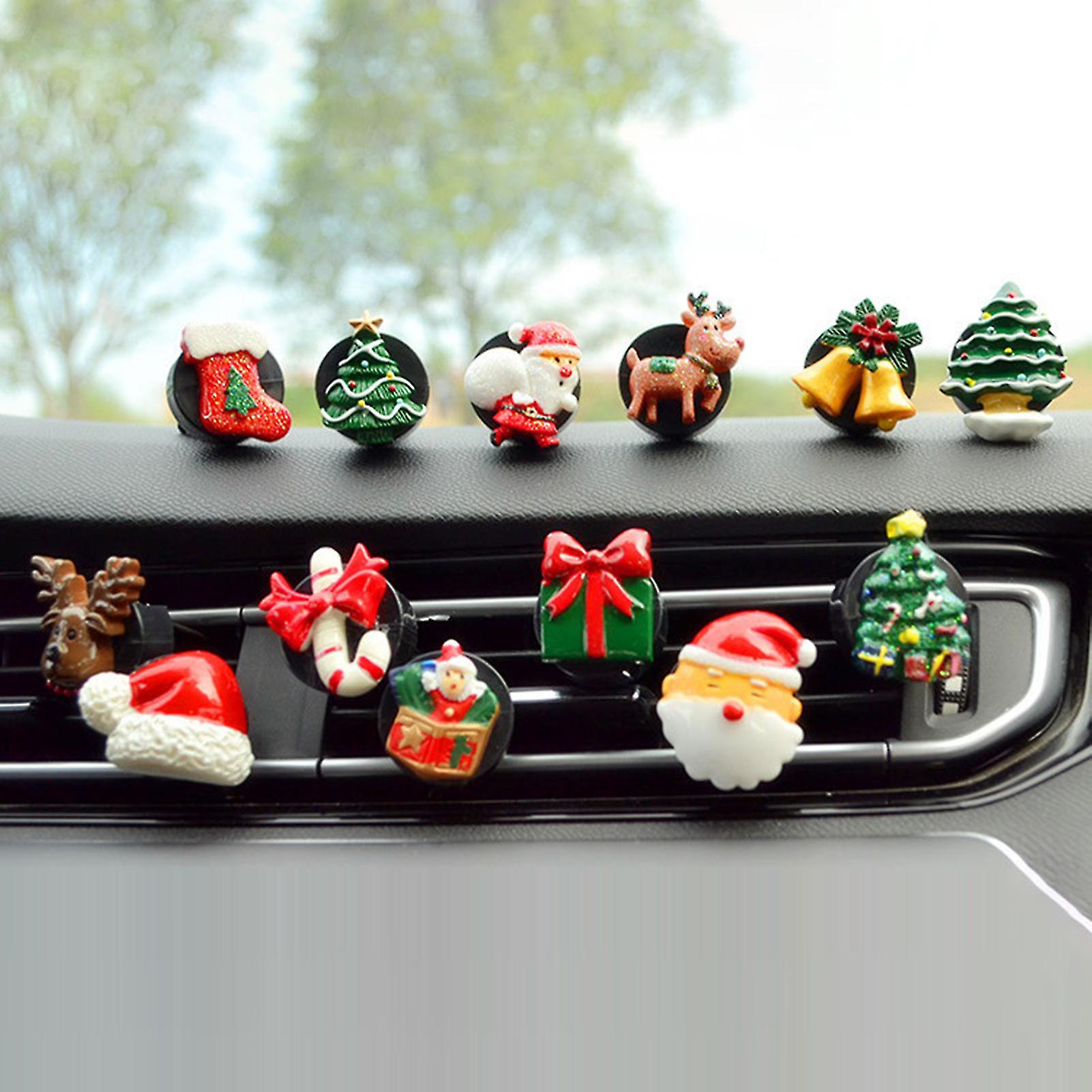 Christmas Santa Claus Air Freshener Fragrance Perfume Vent Clip Car Ornaments