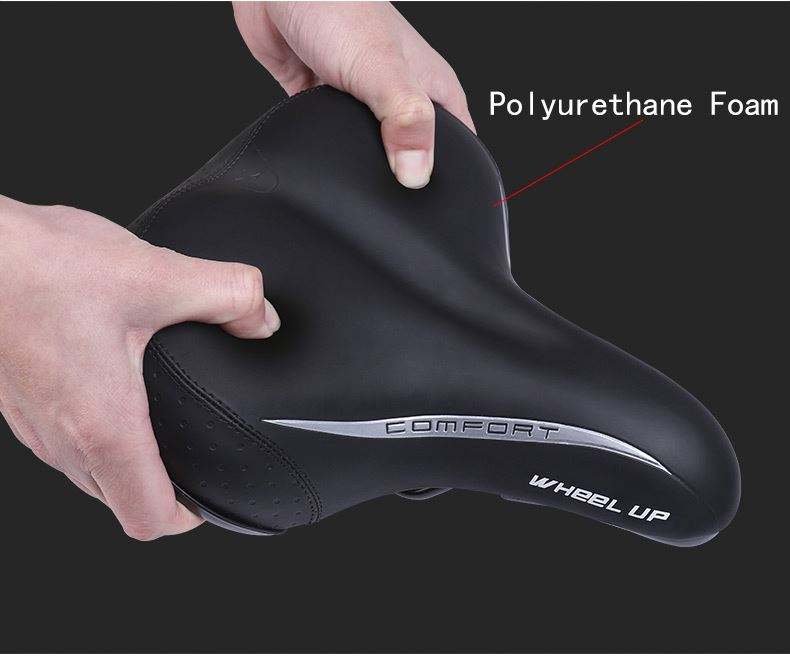 Leather Comfort Bike Seat For Women Or Men  Ergonomic Polygon Bicycle Saddle