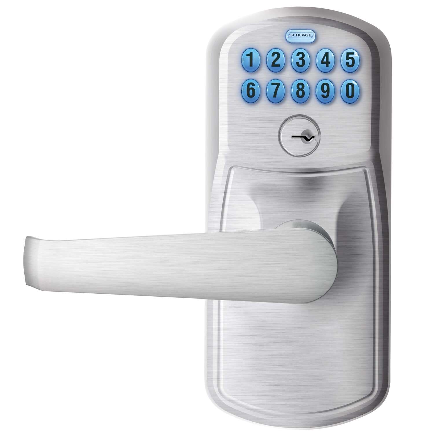 Schlage Satin Chrome Steel Electronic Keypad Entry Lock