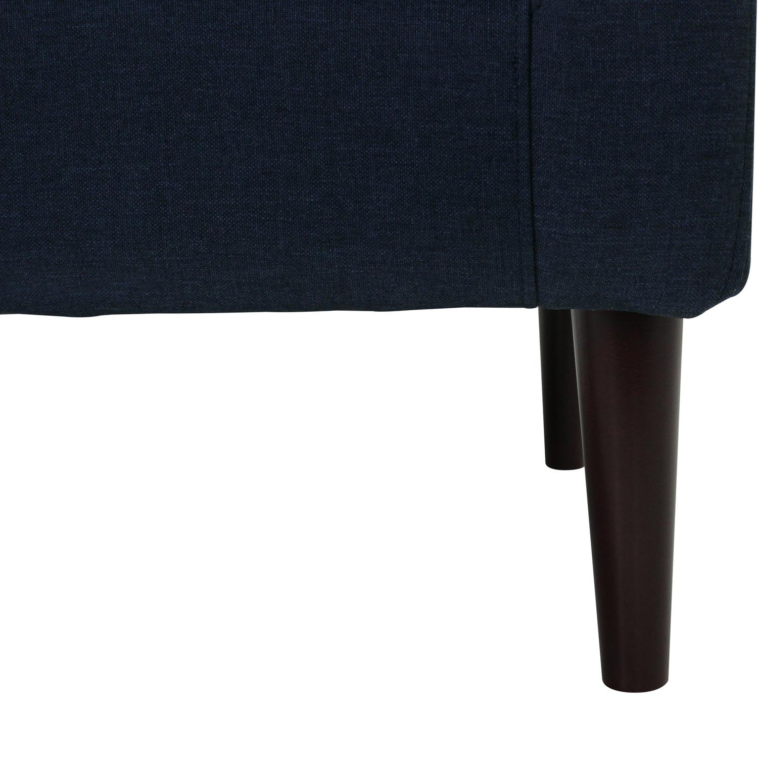 Mainstays Kinley Lounge Arm Chair， Navy Polyester Fabric