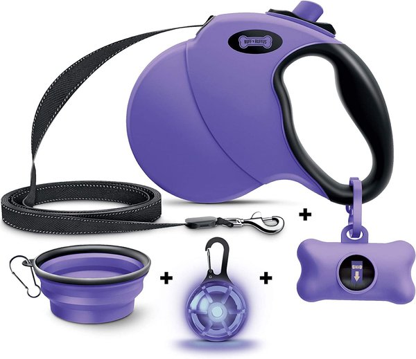 Ruff 'N Ruffus Tangle-Free Retractable Dog Leash and Bonus Contents