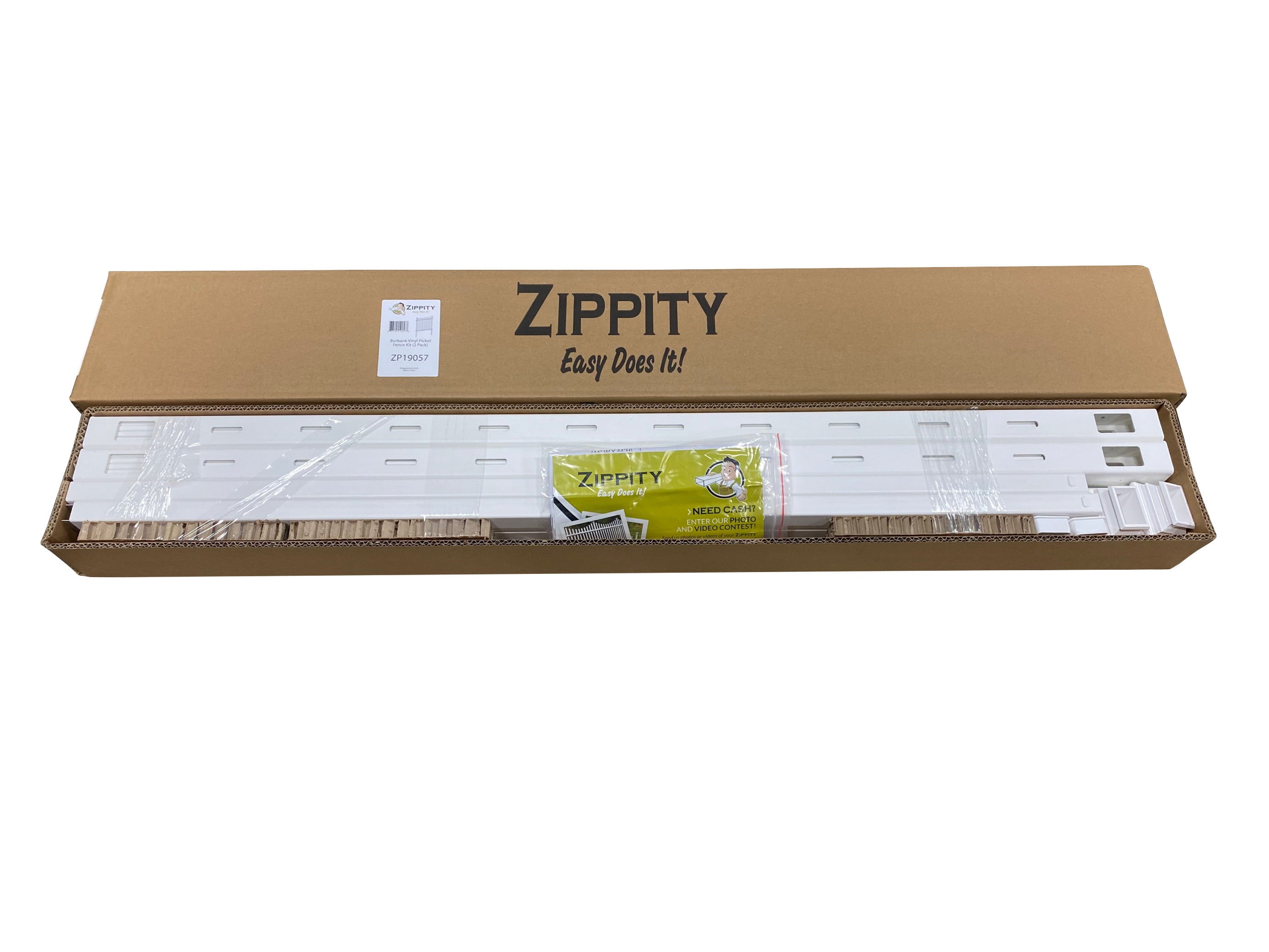 Zippity Outdoor Products Burbank Vinyl Picket Fence (2-Pack)