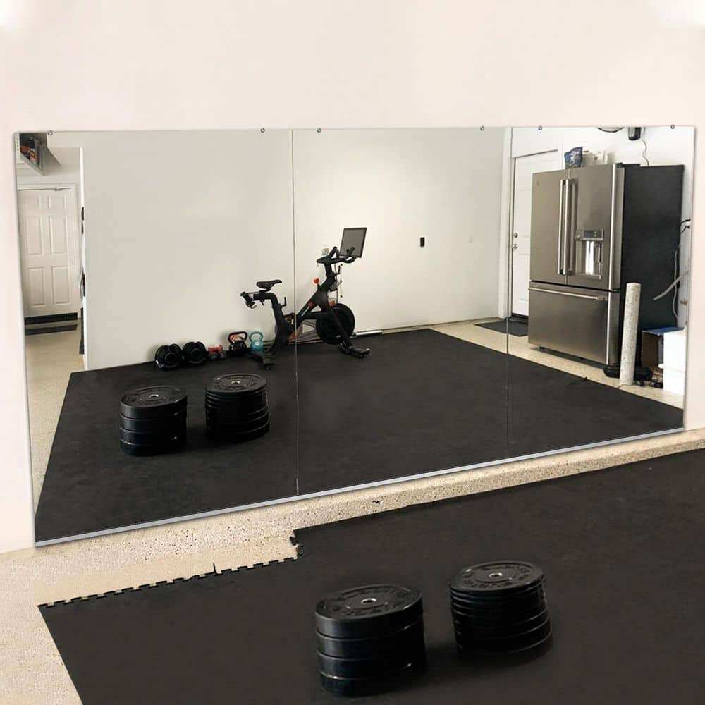 Fab Glass and Mirror HD Tempered Wall Mirror Kit For Gym And Dance Studio 48 X 72 Inches With Safety Backing GM48x72