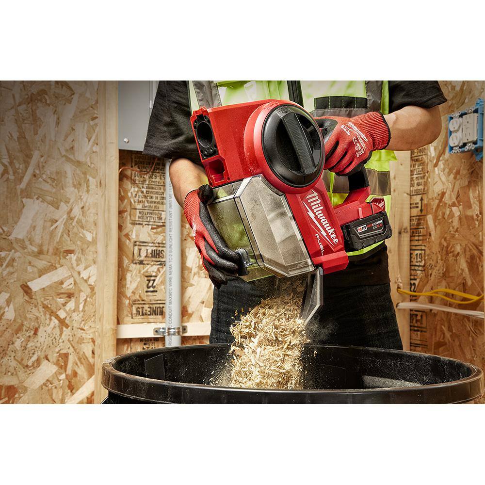 MW M18 FUEL 18-Volt Lithium-Ion Brushless 0.25 Gal. Cordless Jobsite Vacuum (Vacuum-Only) 0940-20