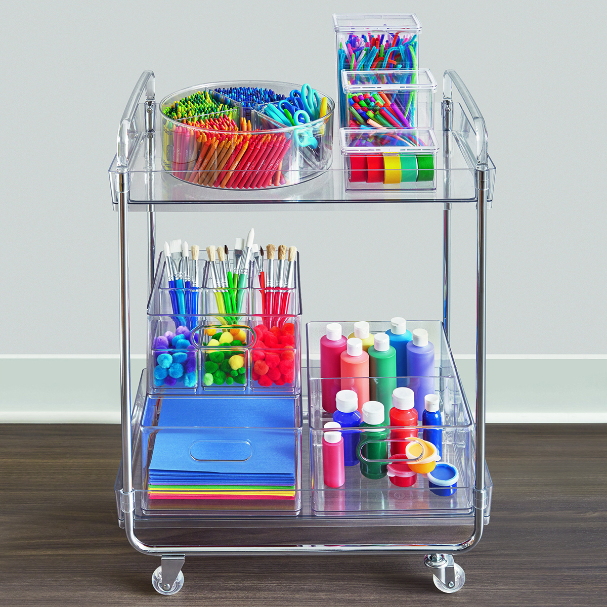 The Home Edit Clear Rolling Cart