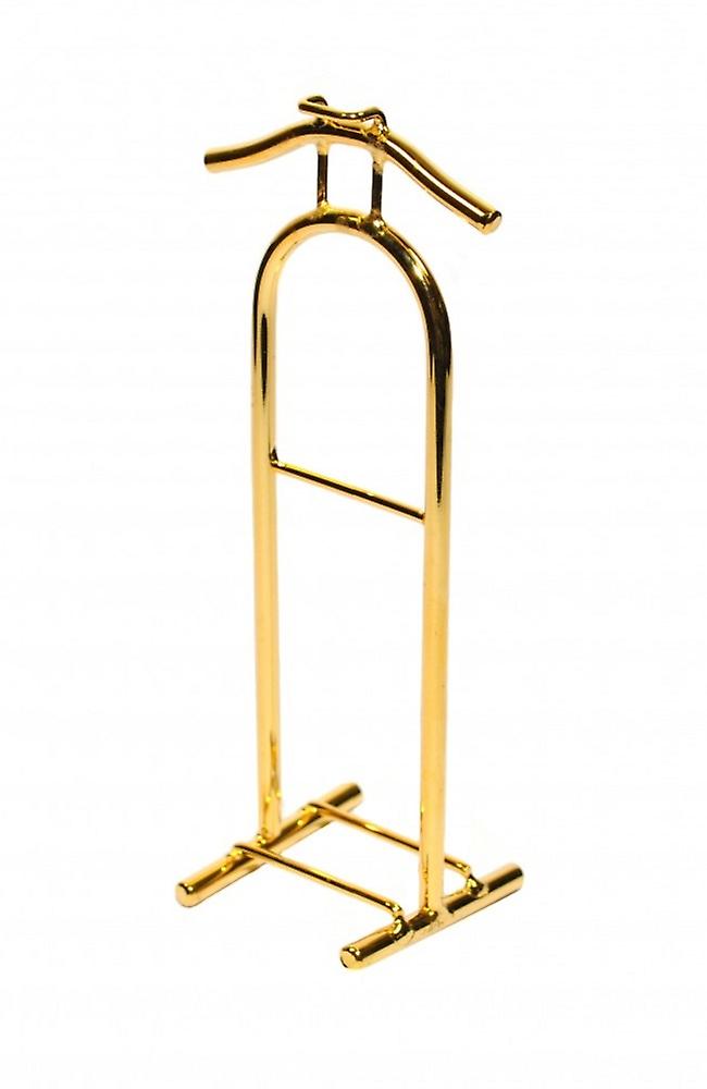 Dolls House Vintage Brass Valet Clothes Stand Miniature Gents Bedroom Furniture