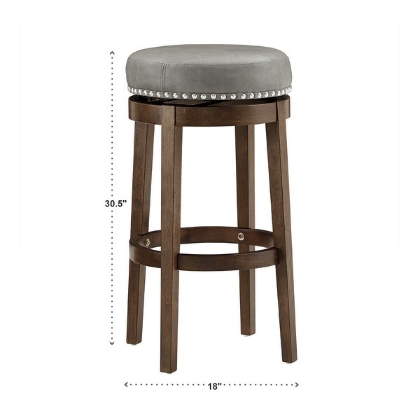 Westby Vinyl Backless Swivel Stools (Set of 2) by iNSPIRE Q Classic