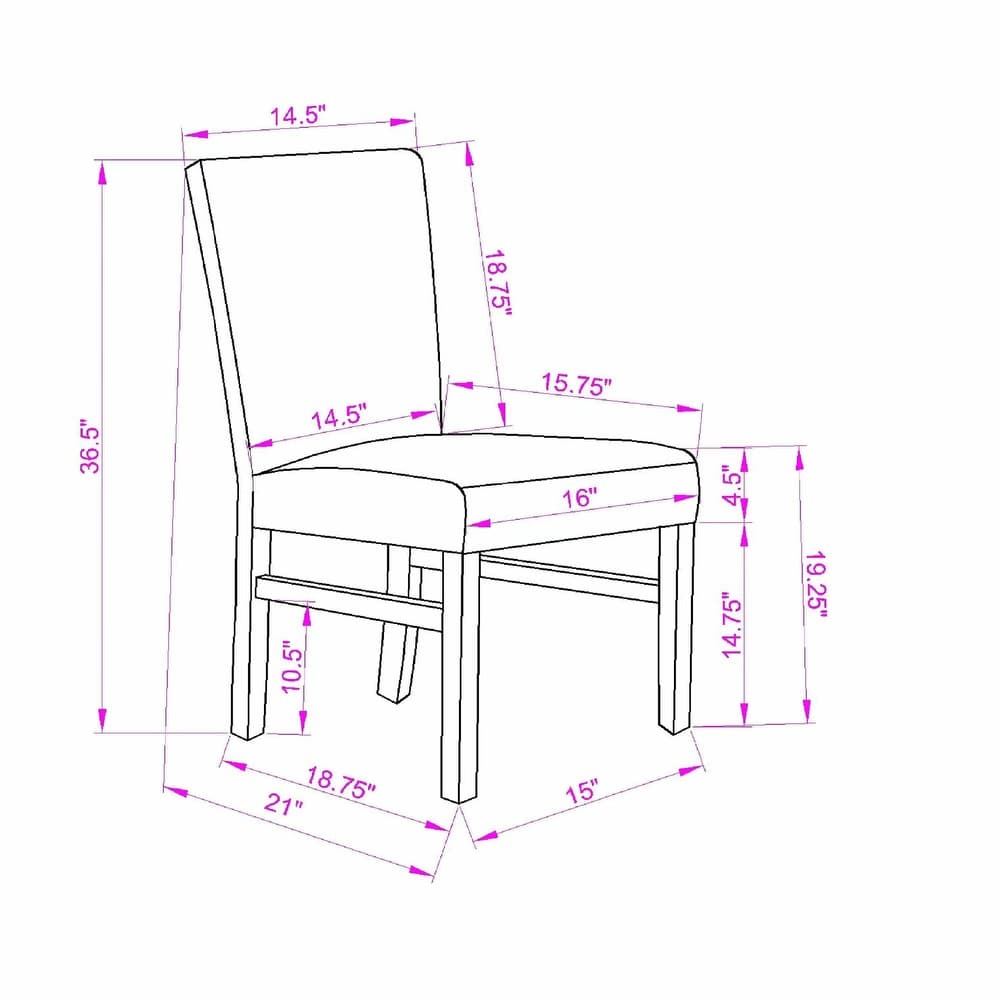 Modern Rectangular Dining Table with Chairs for Kitchens and Dining Room