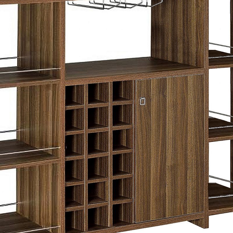 Sturdy Modern Bar Unit with Wine Bottle Storage