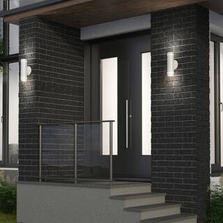 Artika C7-L White Modern 3 CCT Integrated LED Outdoor Hardwired Garage and Porch Light Cylinder Sconce OUT-C7LC-WT