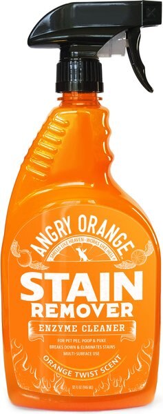 Angry Orange Bio-Enzymatic Pet Stain and Odor Eliminator Spray， 32-oz bottle