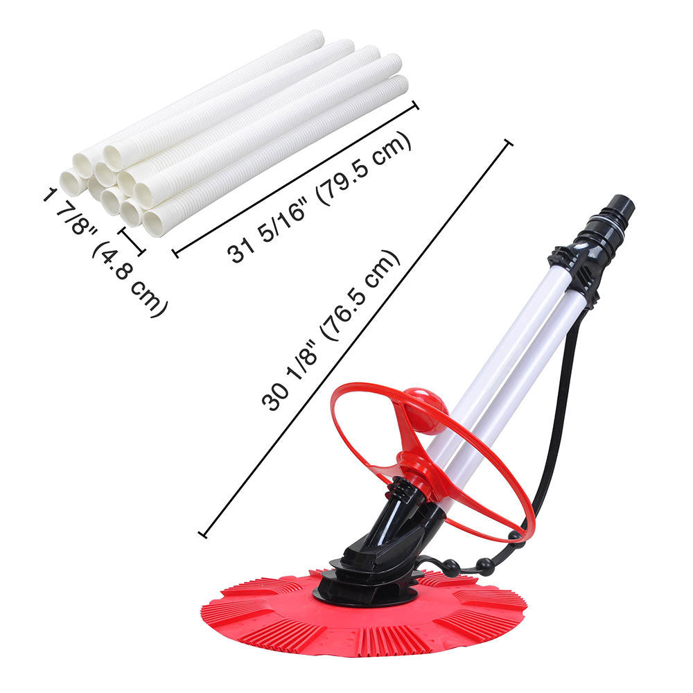 Yescom Automatic Above-Ground Swimming Pool Cleaner Vacuum Red