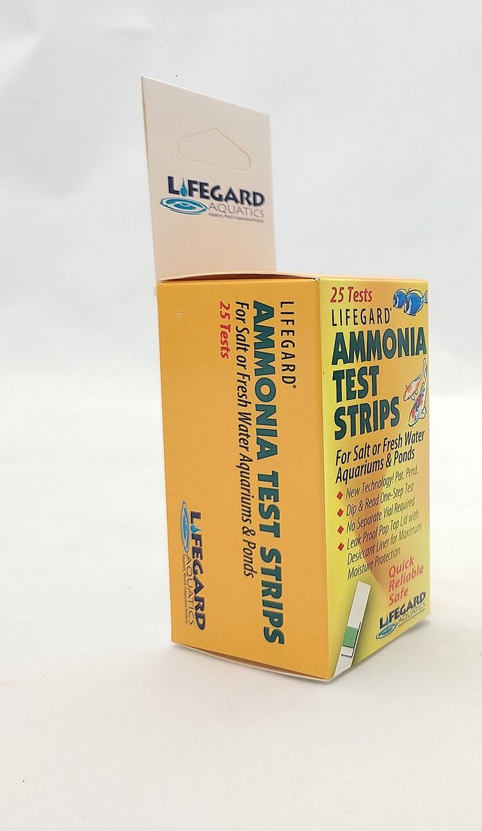 Lifegard Aquatics Fish Pond Ammonia Test Strips， 25 count