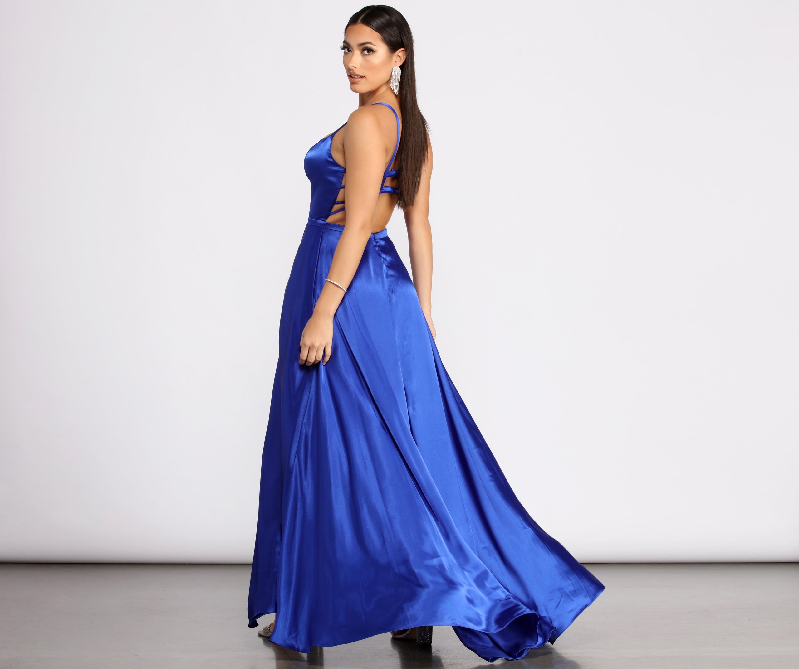 Haisley Formal Satin A-Line Dress