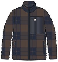 Trekker Recycled Deep-Pile Sherpa Fleece - Chestnut/Deep Navy Check