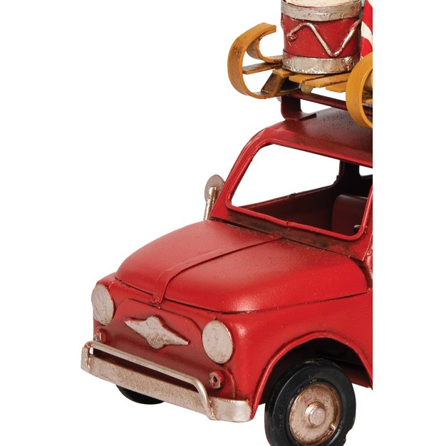 Gallerie Ii Red Car W luggage Figurine