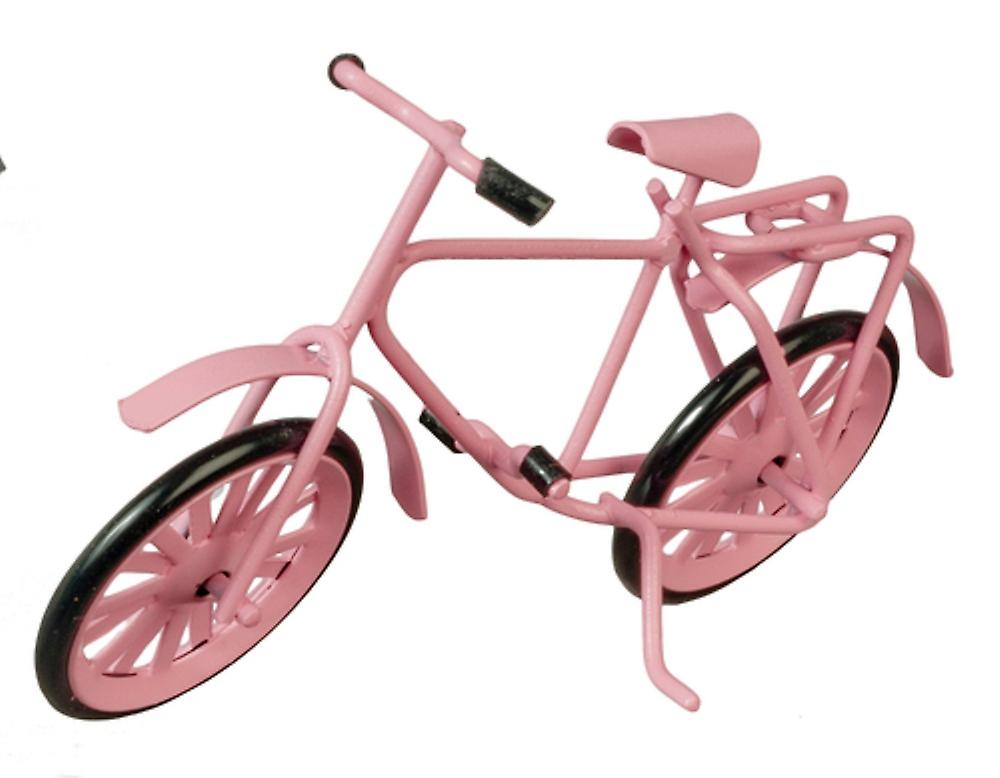 Dolls House Small Pink Bicycle Bike Miniature 1:12 Scale Garden Accessory