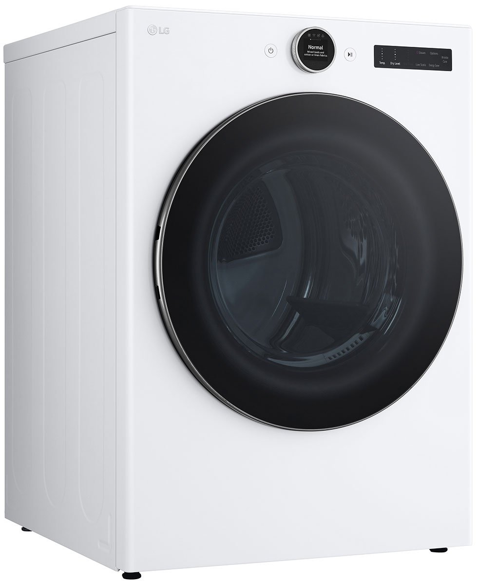 LG 7.4 Cu. Ft. White Smart Front Load Electric Dryer With AI Sensor Dry and TurboSteam