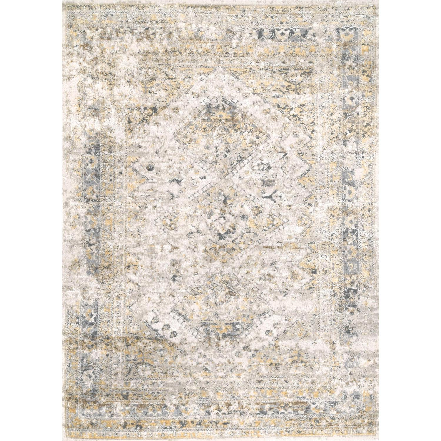 nuLOOM Shaunte Vintage Speckled Area Rug， 6and#8242; 7 x 9and#8242;， Gold