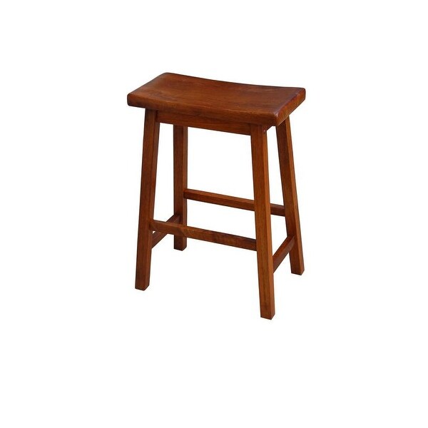 Simple Living Arizona 30-inch Solid Wood Saddle Stool