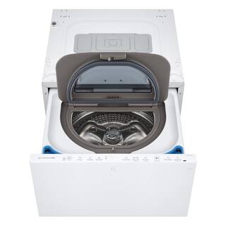 LG SIGNATURE 0.7 cu. ft. 24 in. SideKick Laundry Pedestal Washer with Dispensers in White UWD1CW