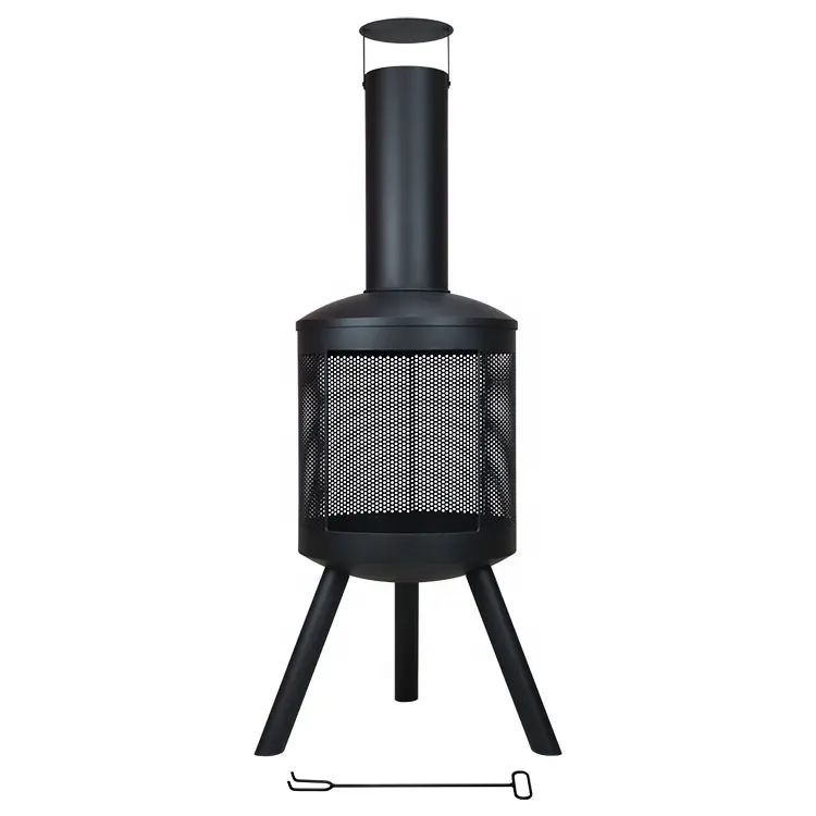 High Quality Wholesale Outdoor Heating Stove Fire Pit Traditional Brazier Outdoor Wood Burning Stove Chimney