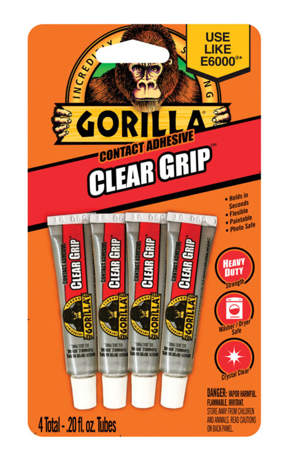 GORILLA CLR GRIP ADH 4PK