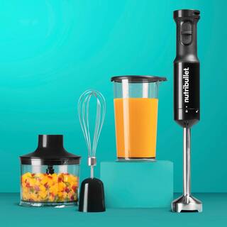 NutriBullet 2-Speed Black Immersion Blender System with Attachments NBI60100