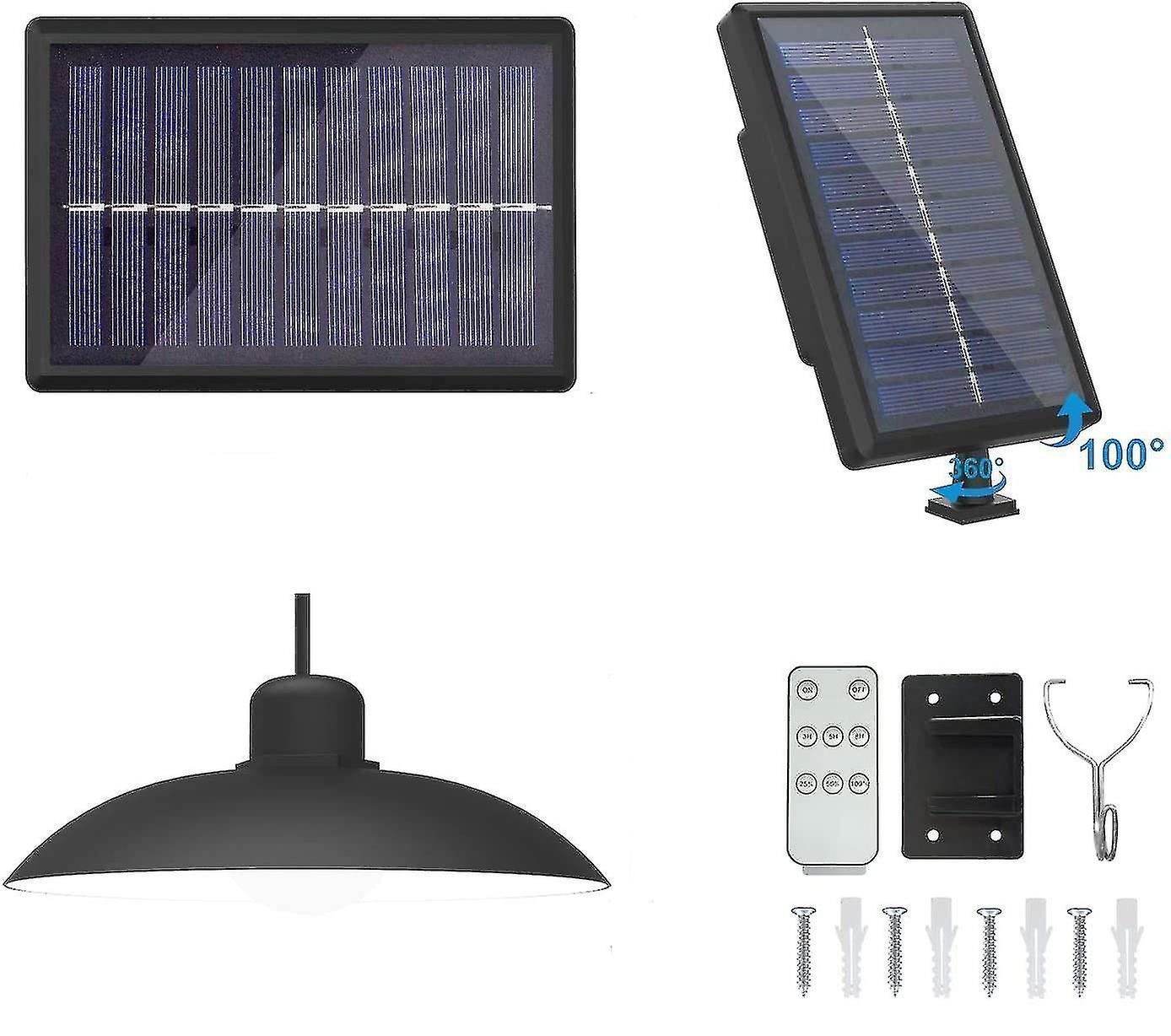 Solar Lights Outdoor/indoor，remote Control Solar Powered Pendant Lights Ip65 Waterproof，auto On/off